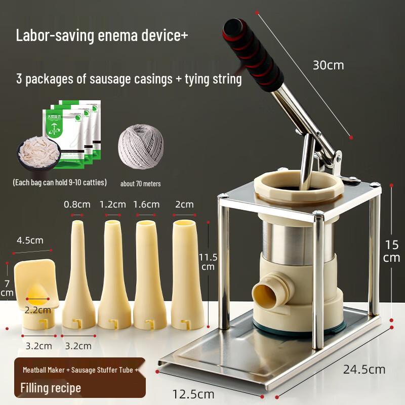 Zhaoran Manual Press Sausage Stuffer with Casings
Zhaoran Manual Press Sausage Stuffer with Casings