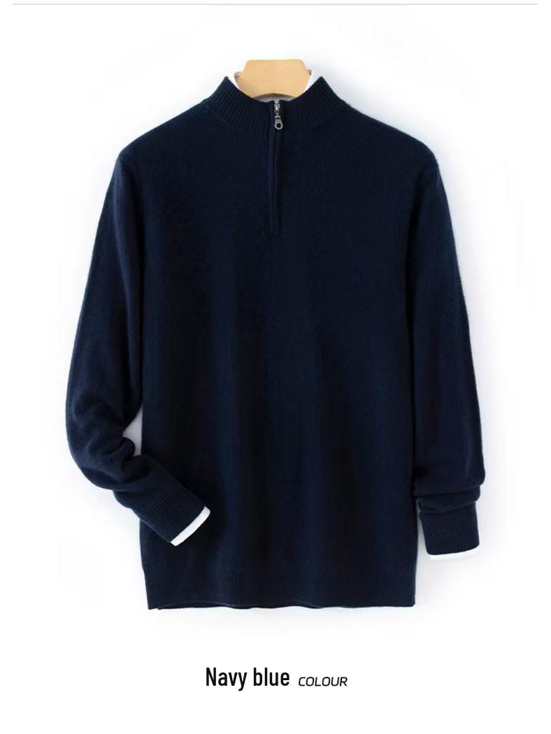 Men s Plus Size Half-Zip Cashmere Pullover Sweater with High Collar and Long Sleeves M (90-120 jin)
Men s Plus Size Half-Zip Cashmere Pullover Sweater with High Collar and Long Sleeves M (90-120 jin)