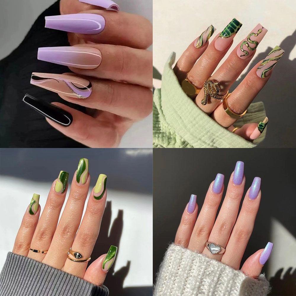24 шт. Типсы Зеленая Змея Полное Покрытие Нажмите на Ногти Накладные Ногти Французская Балерина Длинные
24 шт. Типсы Зеленая Змея Полное Покрытие Нажмите на Ногти Накладные Ногти Французская Балерина Длинные