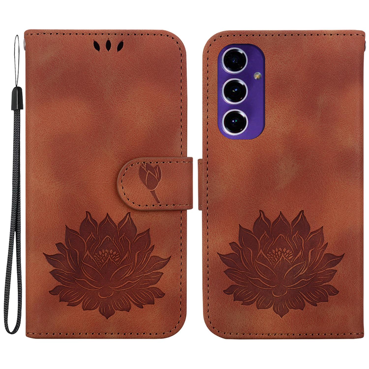 PU Leather Phone Cover for Samsung Galaxy S24 FE Phone Stand Case Imprinted Lotus Pattern Wallet Shell Brown
PU Leather Phone Cover for Samsung Galaxy S24 FE Phone Stand Case Imprinted Lotus Pattern Wallet Shell Brown