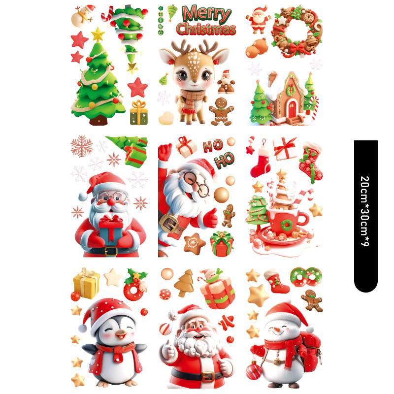 Креативні різдвяні наклейки на вікна 3D статична плівка Дід Мороз Подарункова коробка Сніжинка Домашній декор Святкові скляні наклейки для свята as pic
Креативні різдвяні наклейки на вікна 3D статична плівка Дід Мороз Подарункова коробка Сніжинка Домашній декор Святкові скляні наклейки для свята as pic