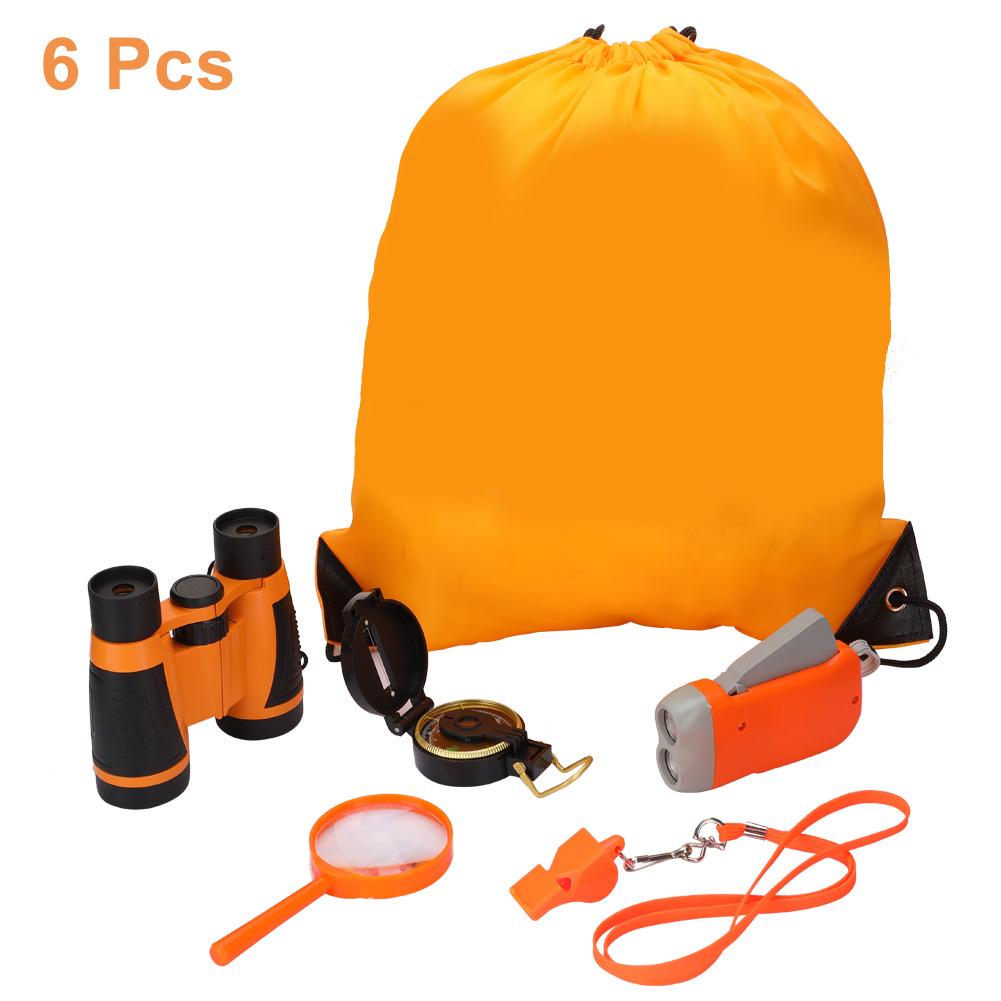 6Pcs Outdoor Exploration Binoculars Set Young Kids Educational Gift for Camping Hiking Orange
6Pcs Outdoor Exploration Binoculars Set Young Kids Educational Gift for Camping Hiking Orange