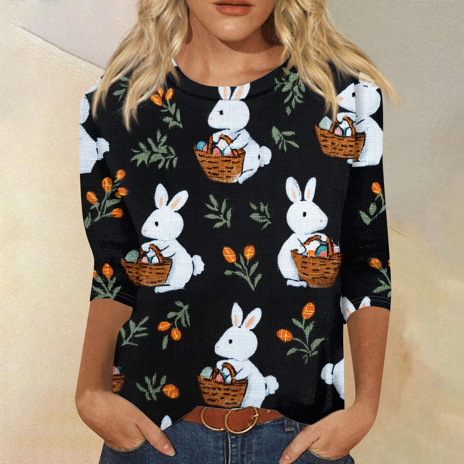 Women s Fashionable Casual Round Neck Three-Quarter Sleeve Easter Print T-Shirt Top XXXL
Women s Fashionable Casual Round Neck Three-Quarter Sleeve Easter Print T-Shirt Top XXXL