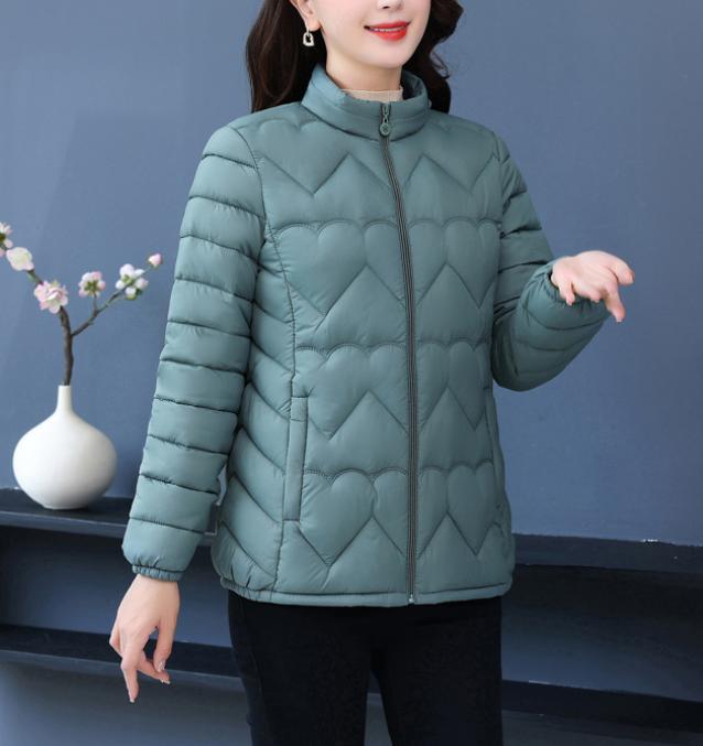 Зимняя женская легкая куртка с однотонным воротником-стойкой, короткая куртка, женское стеганое пальто, пальто