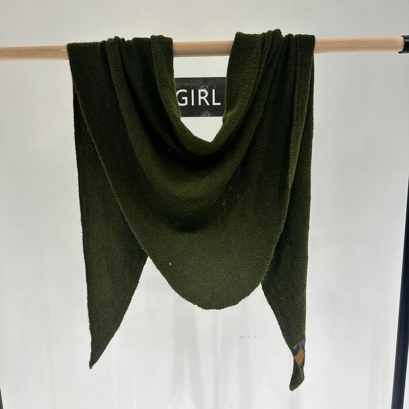 Осенне-зимний шерстяной шарф, высококлассная женственная комфортная атмосфера, универсальная накидка, теплая вязаная шаль-шарф 80*230CM зелёный