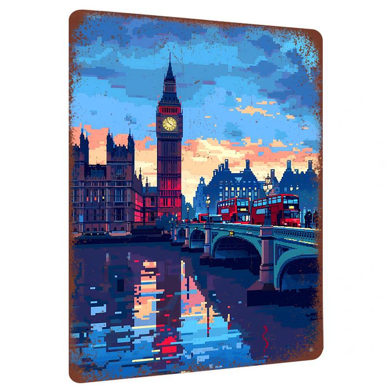 London Big Ben Sunset Street View Vintage Iron Painting Living Room Bar Decorative Wall Art 20x30cm(7.8x11.8inch)
London Big Ben Sunset Street View Vintage Iron Painting Living Room Bar Decorative Wall Art 20x30cm(7.8x11.8inch)