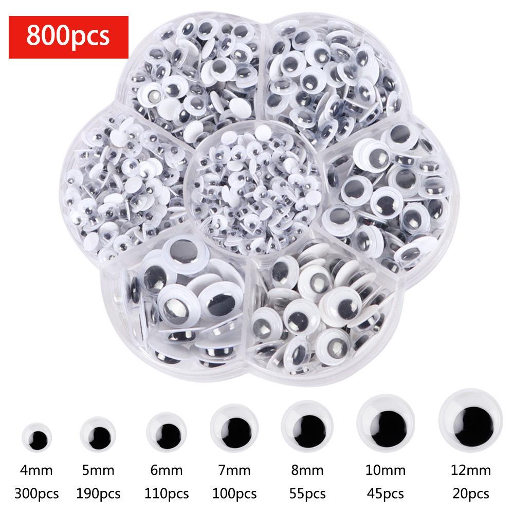 800pcs Mixed Size Eyes Round Plastic Black Wiggle Eye Self Adhesive DIY Craft Supplies for Scrapbooking Card Making
800pcs Mixed Size Eyes Round Plastic Black Wiggle Eye Self Adhesive DIY Craft Supplies for Scrapbooking Card Making