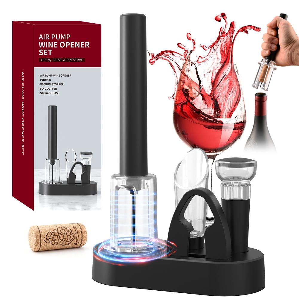 1 Set Safety Air Pump Wine Bottle Opener Base Set with Foil Cutter Wine Corkscrew for Party Wine Lover Kitchen Accessories Gift чёрный
1 Set Safety Air Pump Wine Bottle Opener Base Set with Foil Cutter Wine Corkscrew for Party Wine Lover Kitchen Accessories Gift чёрный