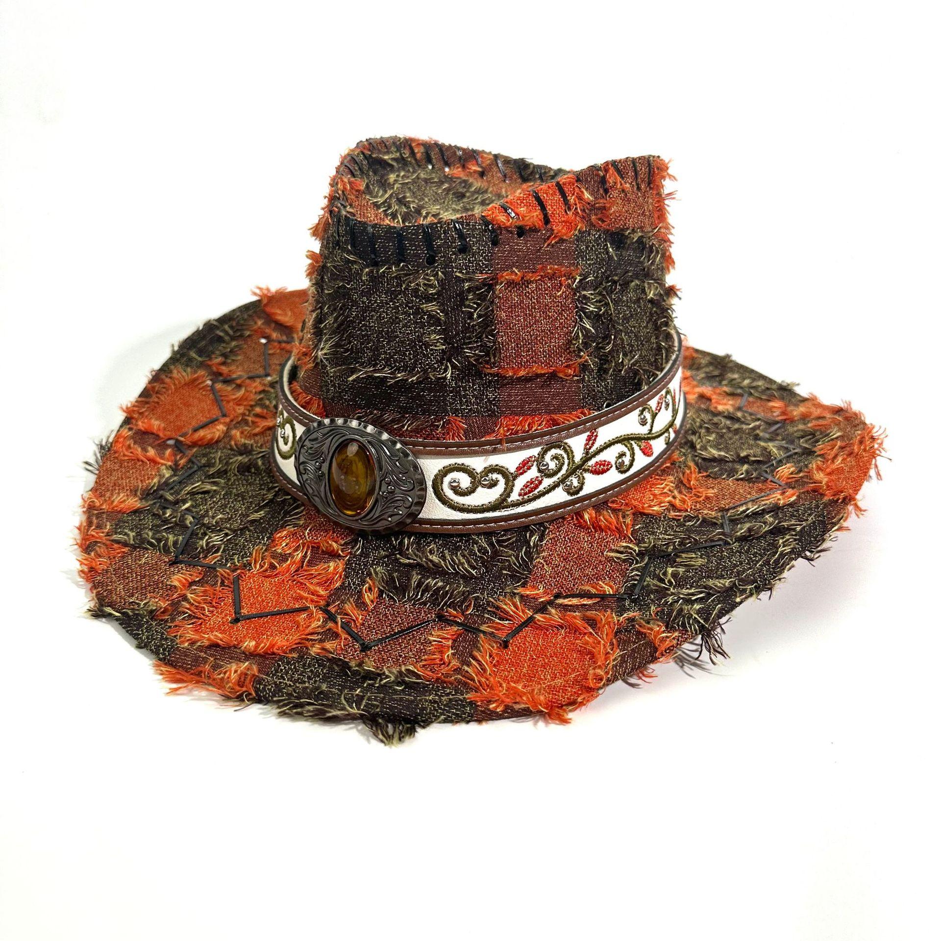 Rags Vintage Western Cowboy Hat Men S And Women S Top Hats Checked Pattern With Windbreak Rope Jazz Hat M(56-58cm) помаранчевий
Rags Vintage Western Cowboy Hat Men S And Women S Top Hats Checked Pattern With Windbreak Rope Jazz Hat M(56-58cm) помаранчевий