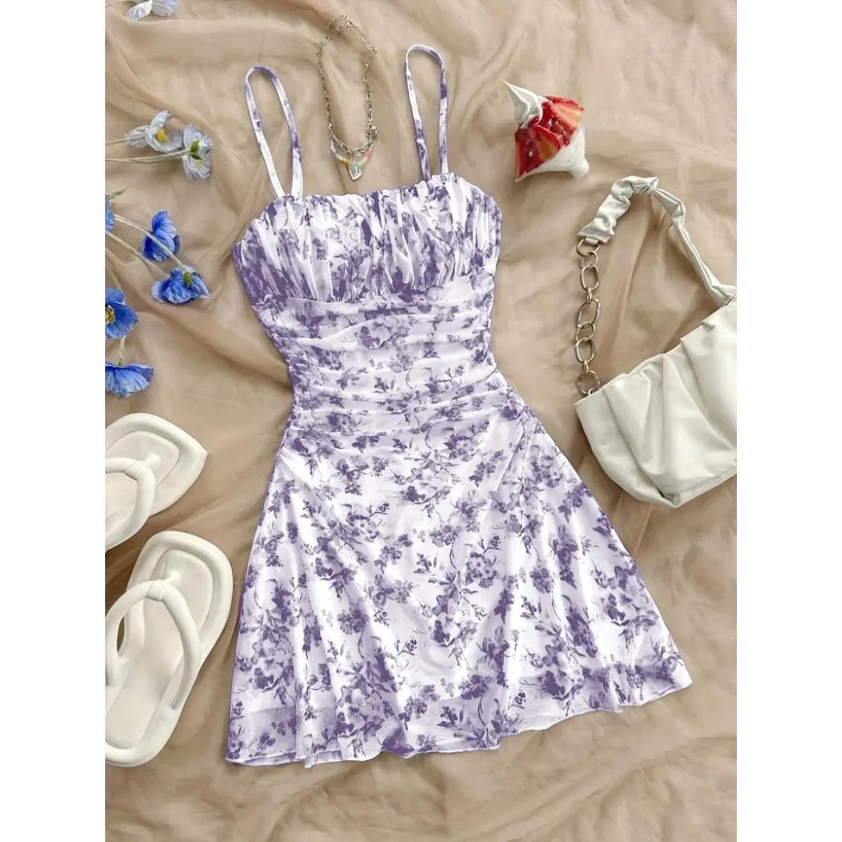 New French Style Floral Sundress, High Waist Casual Sunscreen Dress, Trendy Vacation Dress for Women, Hot Selling Crossborder Apparel XL фіолетовий
New French Style Floral Sundress, High Waist Casual Sunscreen Dress, Trendy Vacation Dress for Women, Hot Selling Crossborder Apparel XL фіолетовий