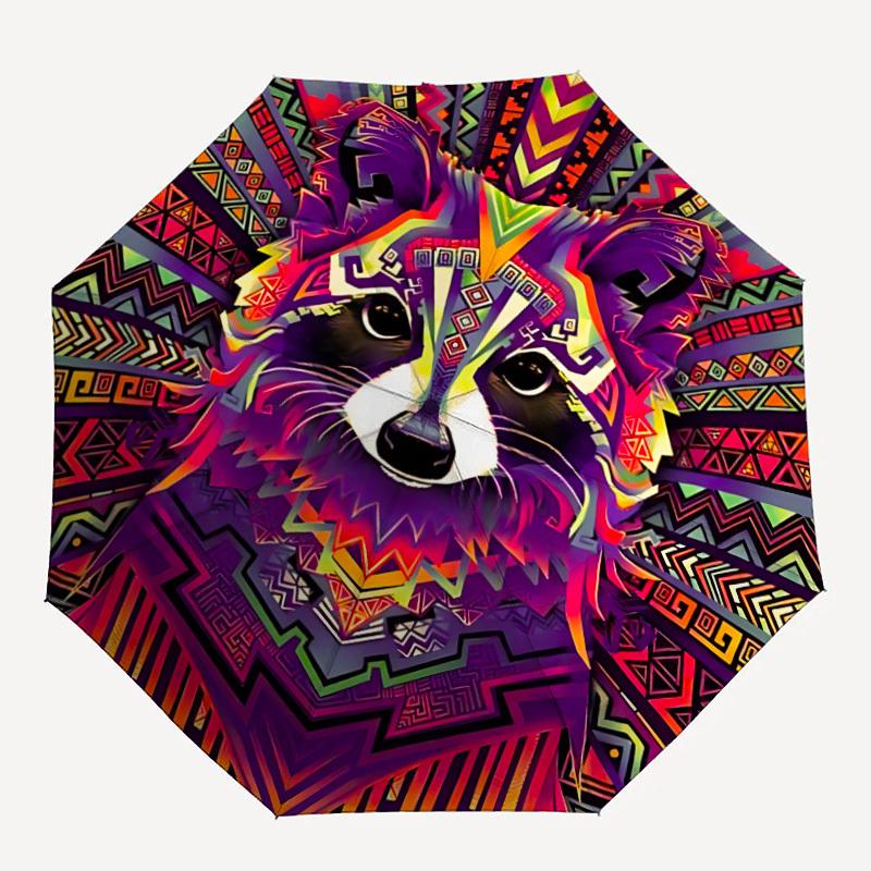 1pc Raccoon Mandala Automatic Folding Umbrella Portable Collapsible Umbrella for All Seasons, 8-Rib Durable Construction, Perfect Gift
1pc Raccoon Mandala Automatic Folding Umbrella Portable Collapsible Umbrella for All Seasons, 8-Rib Durable Construction, Perfect Gift