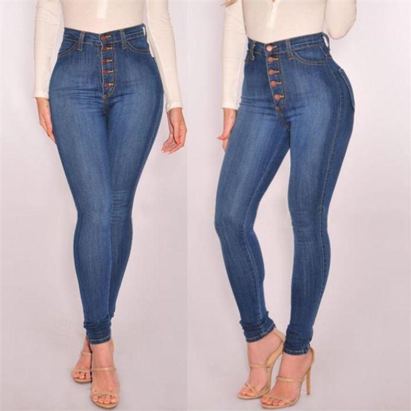 Jeans Fashion High Waist Hip Lift Skinny Jeans Denim Blue S
Jeans Fashion High Waist Hip Lift Skinny Jeans Denim Blue S