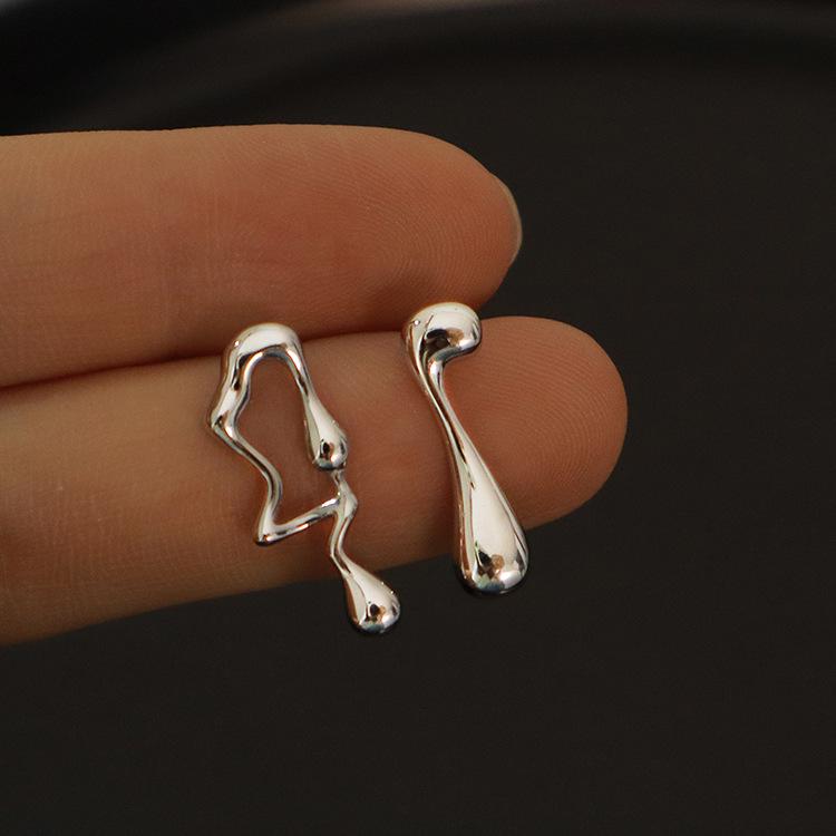 S925 Sterling Silver Irregular Asymmetrical Earrings - White Gold Plated, Fashionable Luxury Design 925 Sterling Silver
S925 Sterling Silver Irregular Asymmetrical Earrings - White Gold Plated, Fashionable Luxury Design 925 Sterling Silver