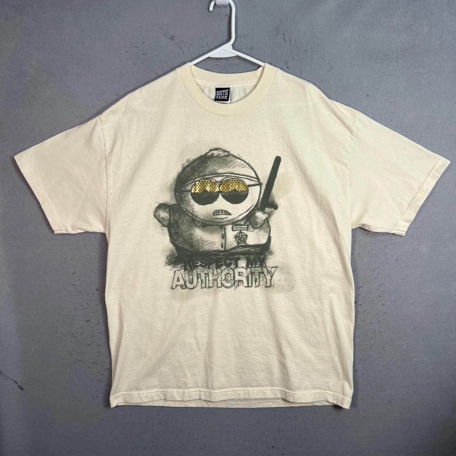 Vintage 2009 South Park Cartman Authority Graphic T-Shirt Cream Size XL 3XL
Vintage 2009 South Park Cartman Authority Graphic T-Shirt Cream Size XL 3XL