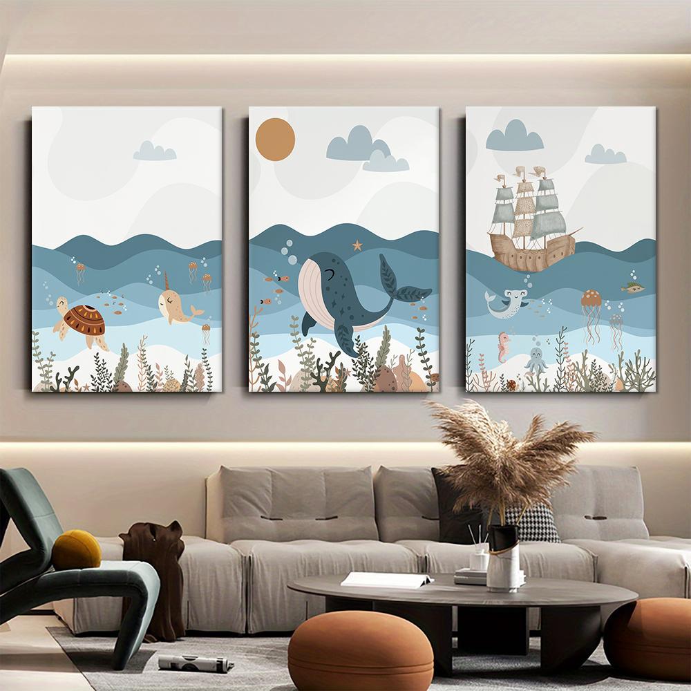 3PC, Ocean themed canvas decorative painting, children s room cartoon animal hanging painting, cute sea turtle unicorn whale ill (as the picture,20x30cm No Frame)
3PC, Ocean themed canvas decorative painting, children s room cartoon animal hanging painting, cute sea turtle unicorn whale ill (as the picture,20x30cm No Frame)