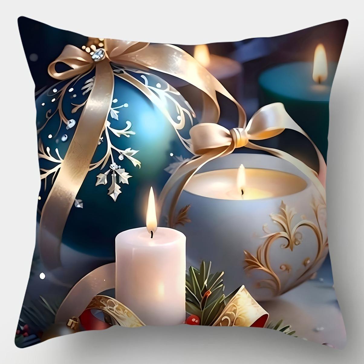 Домашний Декор Рождественские Шары, Свечи и Золотой Бант Подушки с Рисунком Наволочка Подходит Для Дивана Спальни Автомобиля 40x40cm
Домашний Декор Рождественские Шары, Свечи и Золотой Бант Подушки с Рисунком Наволочка Подходит Для Дивана Спальни Автомобиля 40x40cm