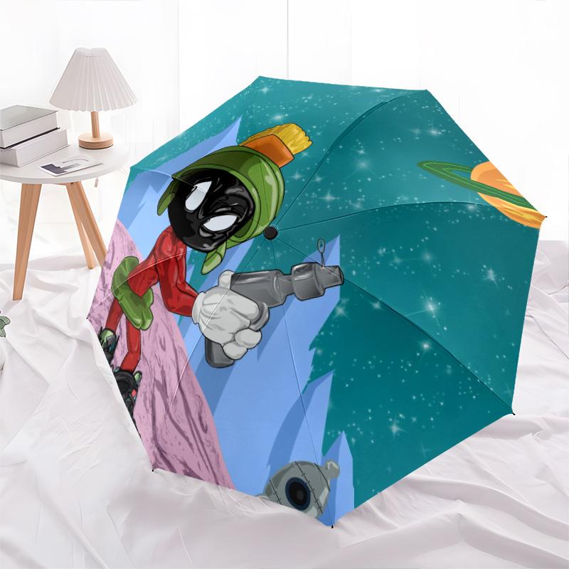Marvin the Martian pattern, automatic folding umbrella, portable and foldable design, 8 ribs, a Christmas or birthday gift.
Marvin the Martian pattern, automatic folding umbrella, portable and foldable design, 8 ribs, a Christmas or birthday gift.