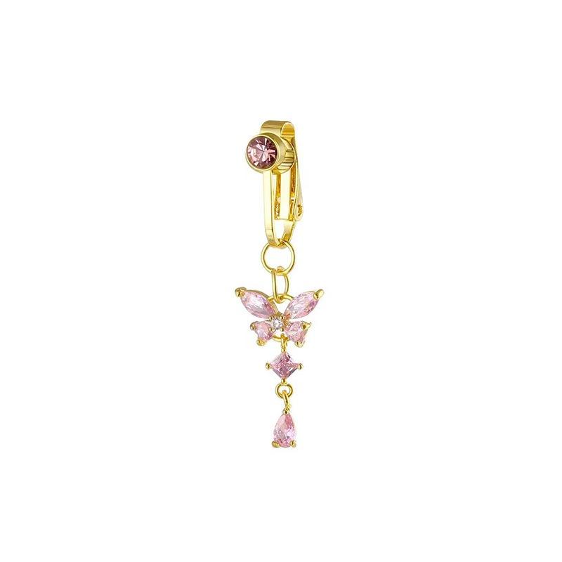 1pc Clip On Butterfly Belly Button Ring for Women, Copper Zircon Fake Belly Piercing Navel Body Jewelry Trendy Fashion Style
1pc Clip On Butterfly Belly Button Ring for Women, Copper Zircon Fake Belly Piercing Navel Body Jewelry Trendy Fashion Style
