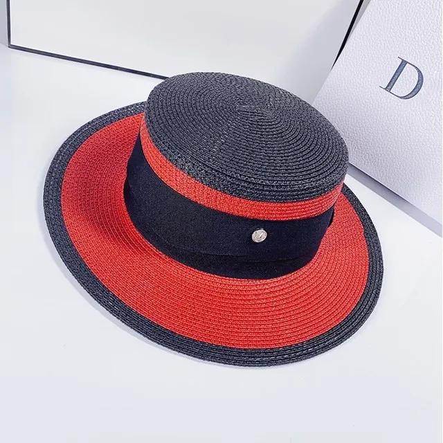 Women s summer beach straw hat beach shade sun protection color blocked flat top sun hat British versatile top hat 56-58cm
Women s summer beach straw hat beach shade sun protection color blocked flat top sun hat British versatile top hat 56-58cm