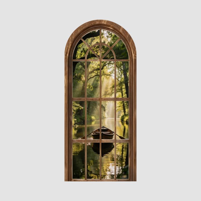 Vintage Wooden Arch Window Wall Decal Misty Forest Sika Deer Art Self-Adhesive Wall Sticker Waterproof Removable Decor for Home (as the picture,2pcs 40x180cm)
Vintage Wooden Arch Window Wall Decal Misty Forest Sika Deer Art Self-Adhesive Wall Sticker Waterproof Removable Decor for Home (as the picture,2pcs 40x180cm)