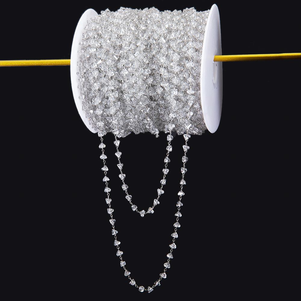 1M Silver Color Copper Chain Transparent Grave Crystal Triangle Stone Beads Chain DIY Necklace Bracelet Jewelry Making Material 1meter
1M Silver Color Copper Chain Transparent Grave Crystal Triangle Stone Beads Chain DIY Necklace Bracelet Jewelry Making Material 1meter
