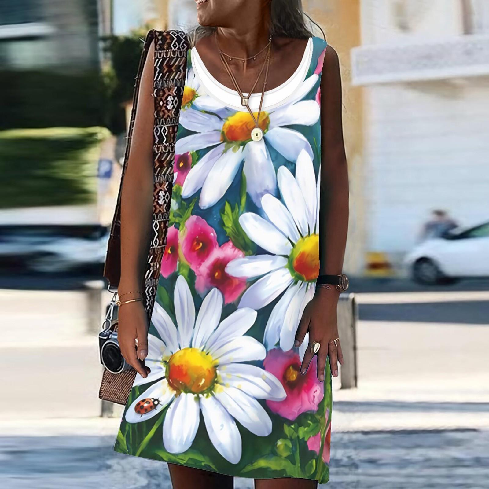 Женское искусственное платье из двух частей, повседневное свободное платье с круглым вырезом и цветочным принтом S белый
Женское искусственное платье из двух частей, повседневное свободное платье с круглым вырезом и цветочным принтом S белый