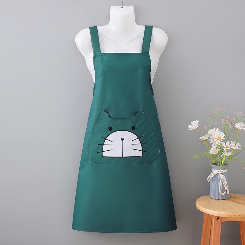 Big pocket waterproof apron kitchen household strap apron foreign style cute anti-oil work clothes
Big pocket waterproof apron kitchen household strap apron foreign style cute anti-oil work clothes