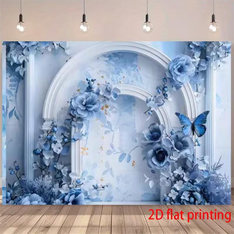2D Elegant White Arch & Blue Floral Backdrop Wedding Stage Photography Background 47.2x31.5inch/120*80cm
2D Elegant White Arch & Blue Floral Backdrop Wedding Stage Photography Background 47.2x31.5inch/120*80cm