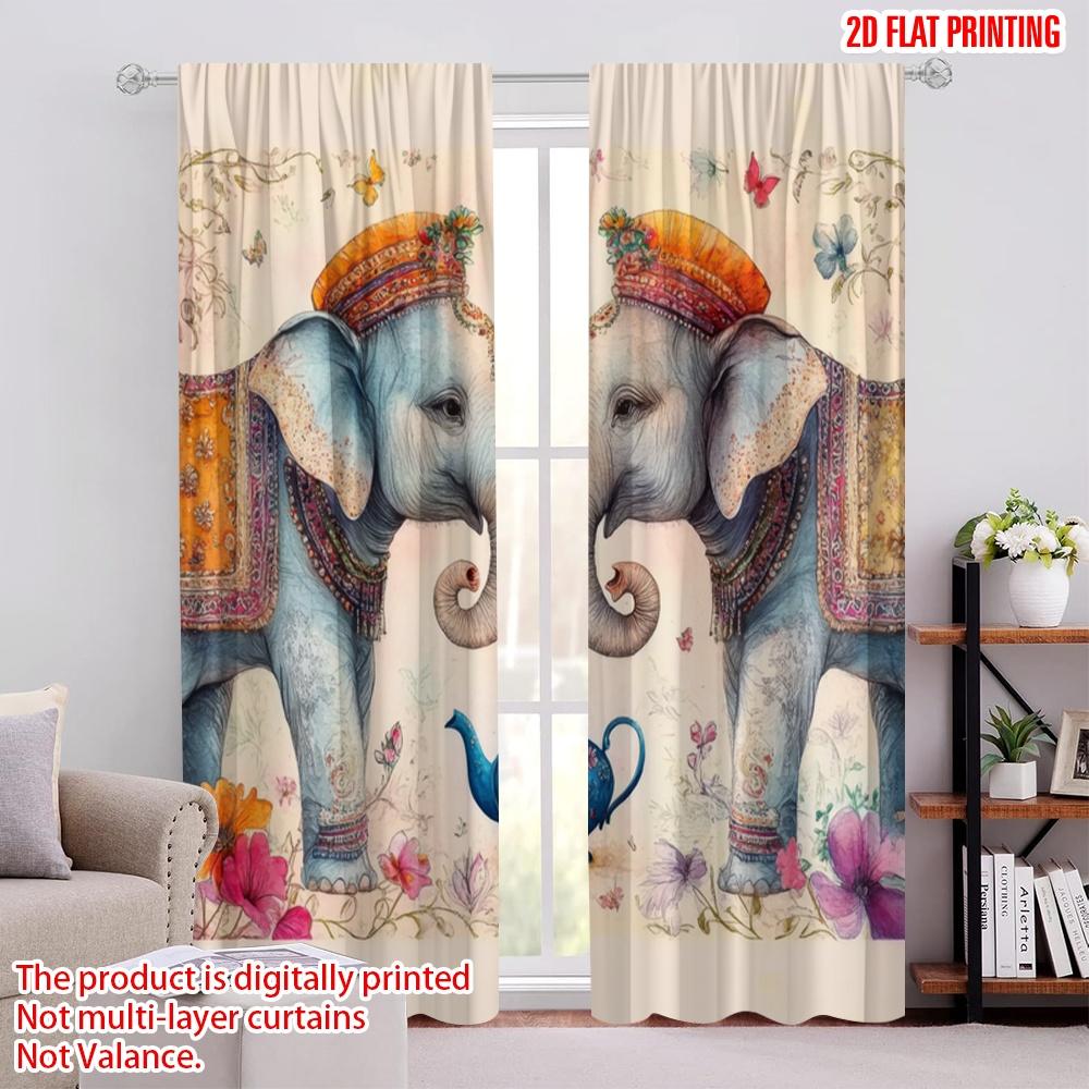 2pcs,2D plane printing Pattern Curtains Elephants Tea Party Polyester (without rod) Decorations For Home for Bedroom, Living 52.50 × 116.00 cm 2 pcs
2pcs,2D plane printing Pattern Curtains Elephants Tea Party Polyester (without rod) Decorations For Home for Bedroom, Living 52.50 × 116.00 cm 2 pcs