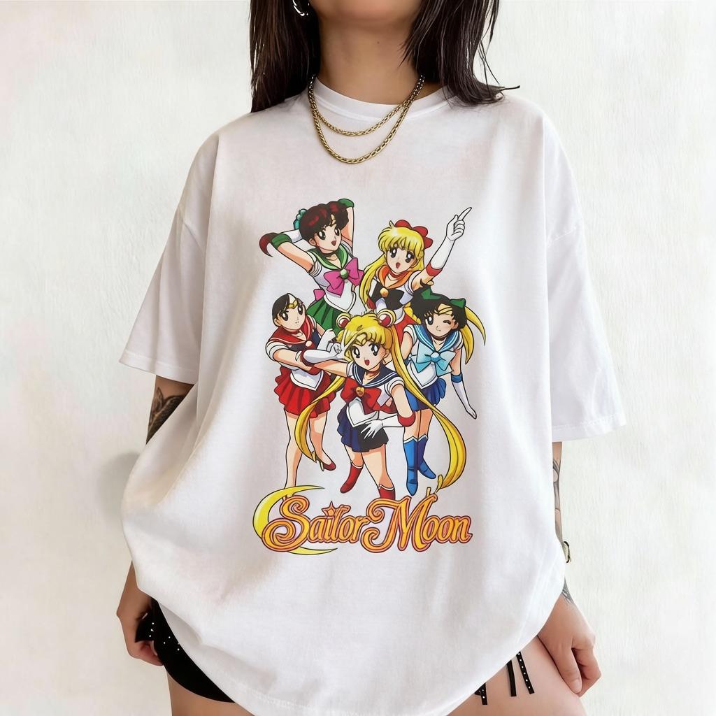 Anime Sailor Moon Retro Pattern Summer Cotton Tshirt for Both Unisex and Women Street Casual Trendy Shortsleeved Design M
Anime Sailor Moon Retro Pattern Summer Cotton Tshirt for Both Unisex and Women Street Casual Trendy Shortsleeved Design M