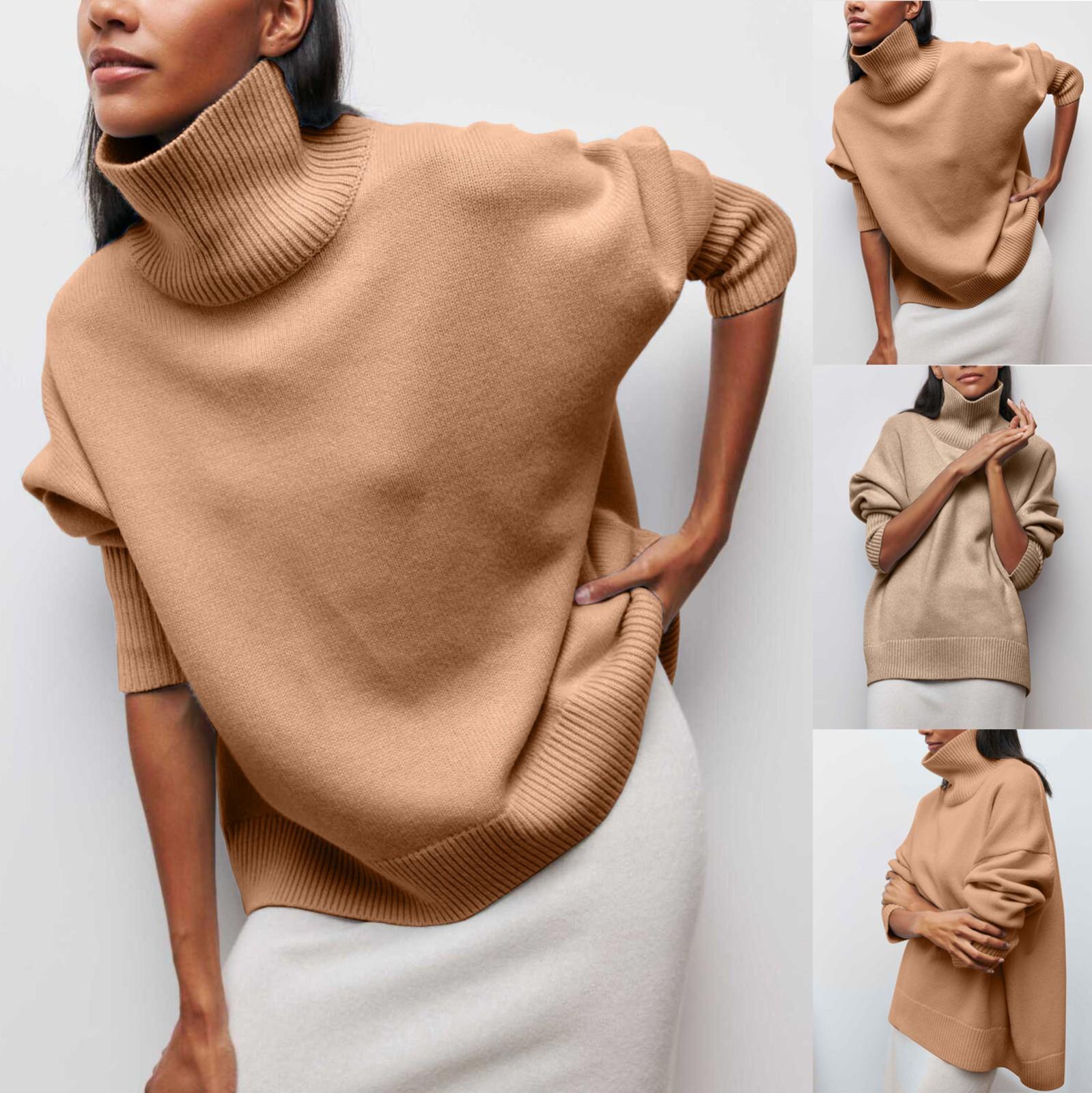Women s Long Sleeve Knit Shirt Pullover High Neck Plush Sweater Solid Color Knit M верблюд
Women s Long Sleeve Knit Shirt Pullover High Neck Plush Sweater Solid Color Knit M верблюд