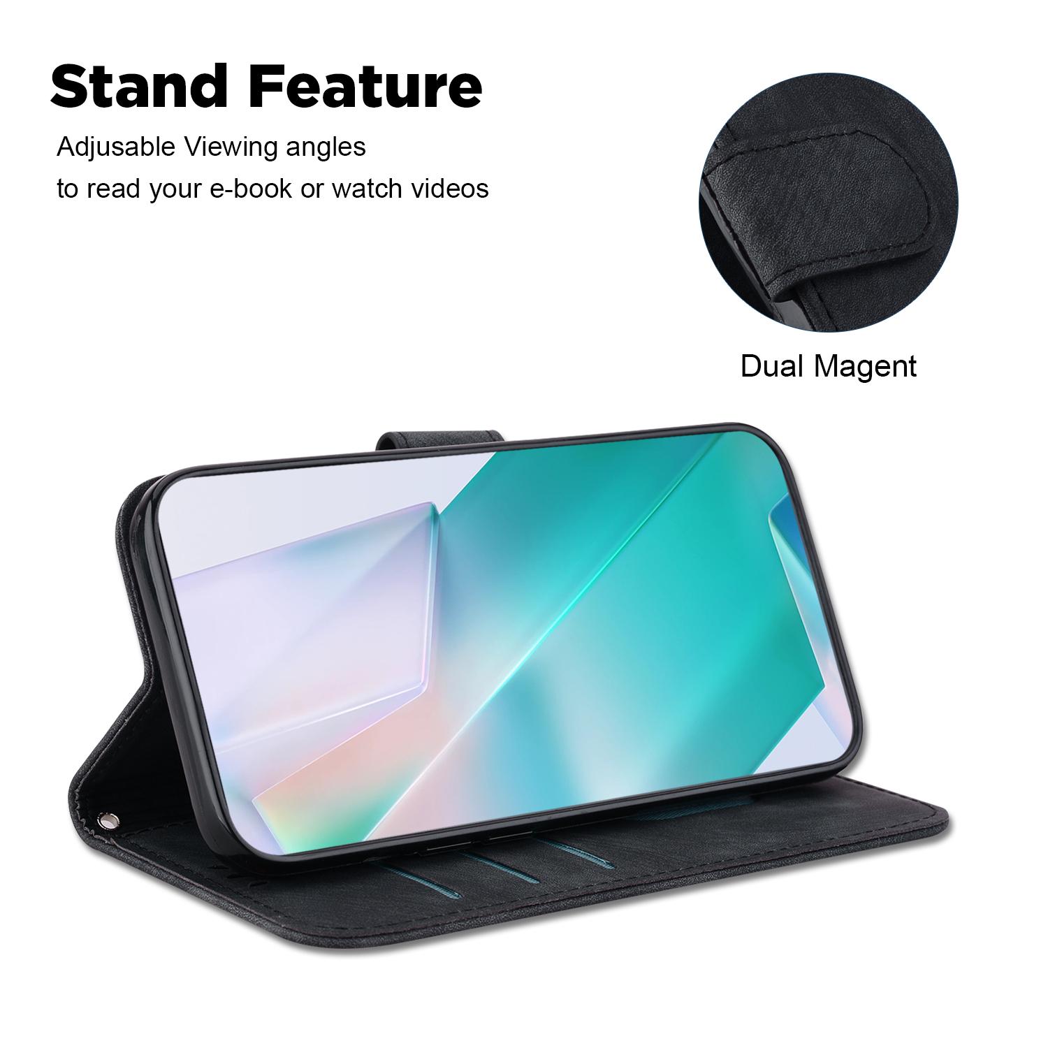PU Leather Anti-fall Cover for Samsung Galaxy A25 5G (Global) (161.0 x 76.5 x 8.3mm) Cute Tiger Imprint Wallet Stand Phone Case Black
PU Leather Anti-fall Cover for Samsung Galaxy A25 5G (Global) (161.0 x 76.5 x 8.3mm) Cute Tiger Imprint Wallet Stand Phone Case Black