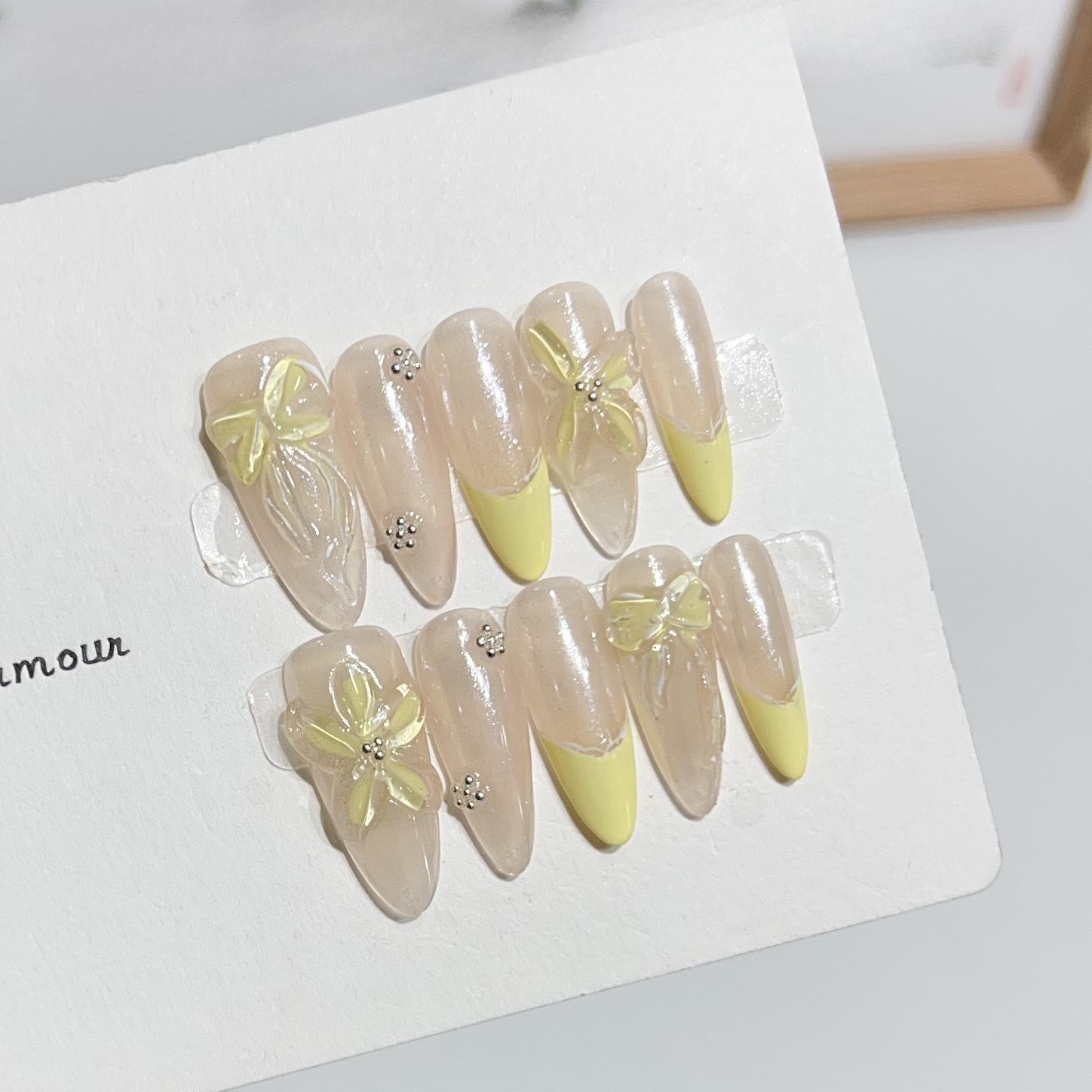 Bow Ice Flower Wearing Armor Advanced Three-dimensional Relief Manicure Finished Ice-Tire Nude French Removable Armor Extra small XS
Bow Ice Flower Wearing Armor Advanced Three-dimensional Relief Manicure Finished Ice-Tire Nude French Removable Armor Extra small XS