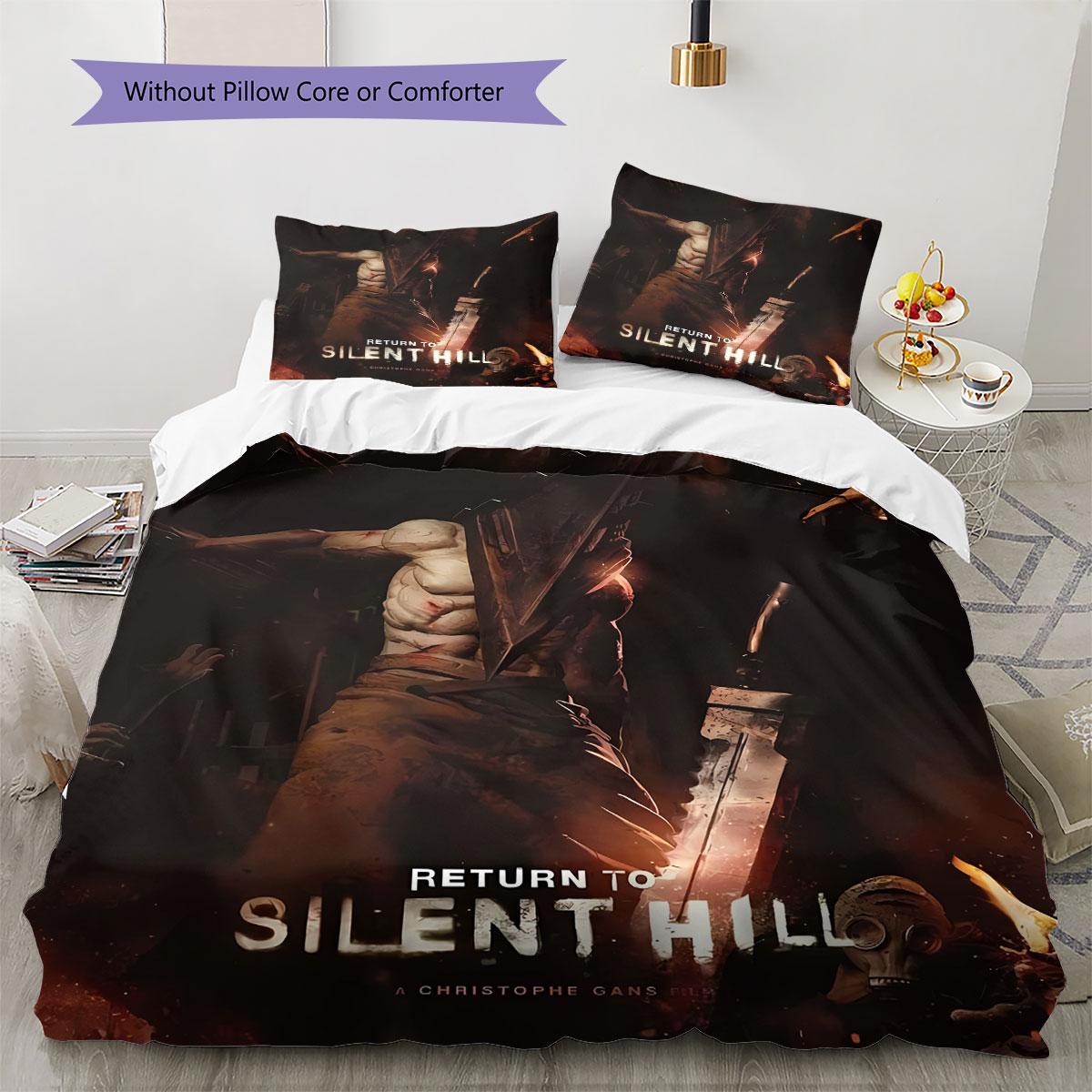 Комплект постельного белья с узором Silent Hill, одеяло, пододеяльник, наволочка, домашний декор, подарок на день рождения (1 пододеяльник + 2 наволочки, без наполнителя) 135x200cm
Комплект постельного белья с узором Silent Hill, одеяло, пододеяльник, наволочка, домашний декор, подарок на день рождения (1 пододеяльник + 2 наволочки, без наполнителя) 135x200cm