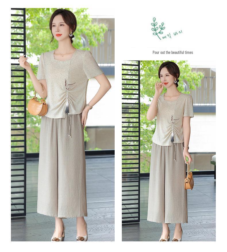 2026 New Summer Two-Piece Set: Ice Silk T-shirt and Shorts for Middle-Aged and Older Women 4XL (Recommended 145-160 Jin)
2026 New Summer Two-Piece Set: Ice Silk T-shirt and Shorts for Middle-Aged and Older Women 4XL (Recommended 145-160 Jin)