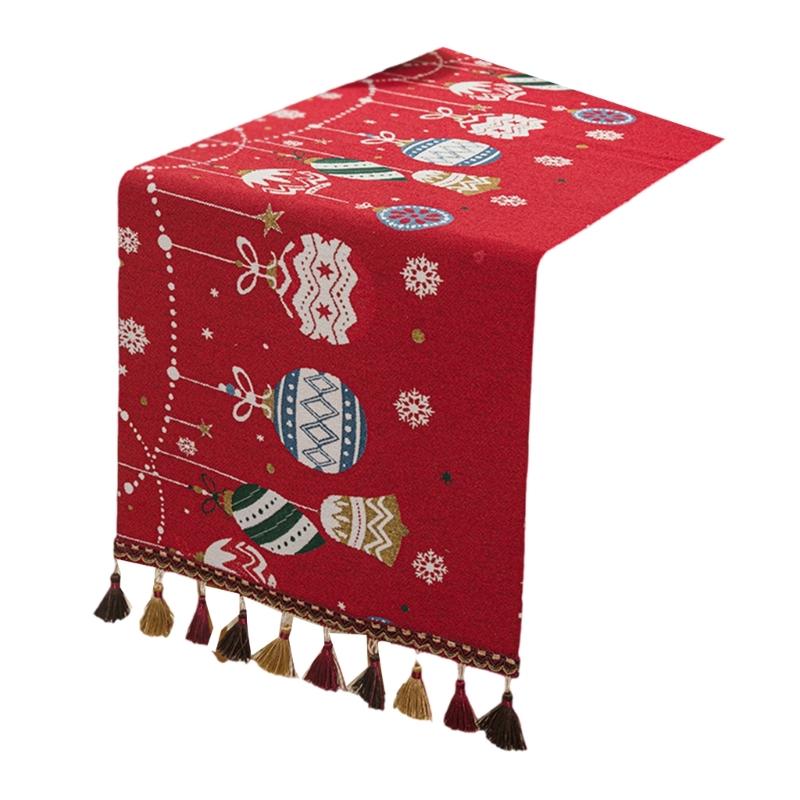 Christmas Chenilles Table Runner With Colorfast Woven Design And Tassels For Festives Home Dining Atmosphere Decoration
Christmas Chenilles Table Runner With Colorfast Woven Design And Tassels For Festives Home Dining Atmosphere Decoration