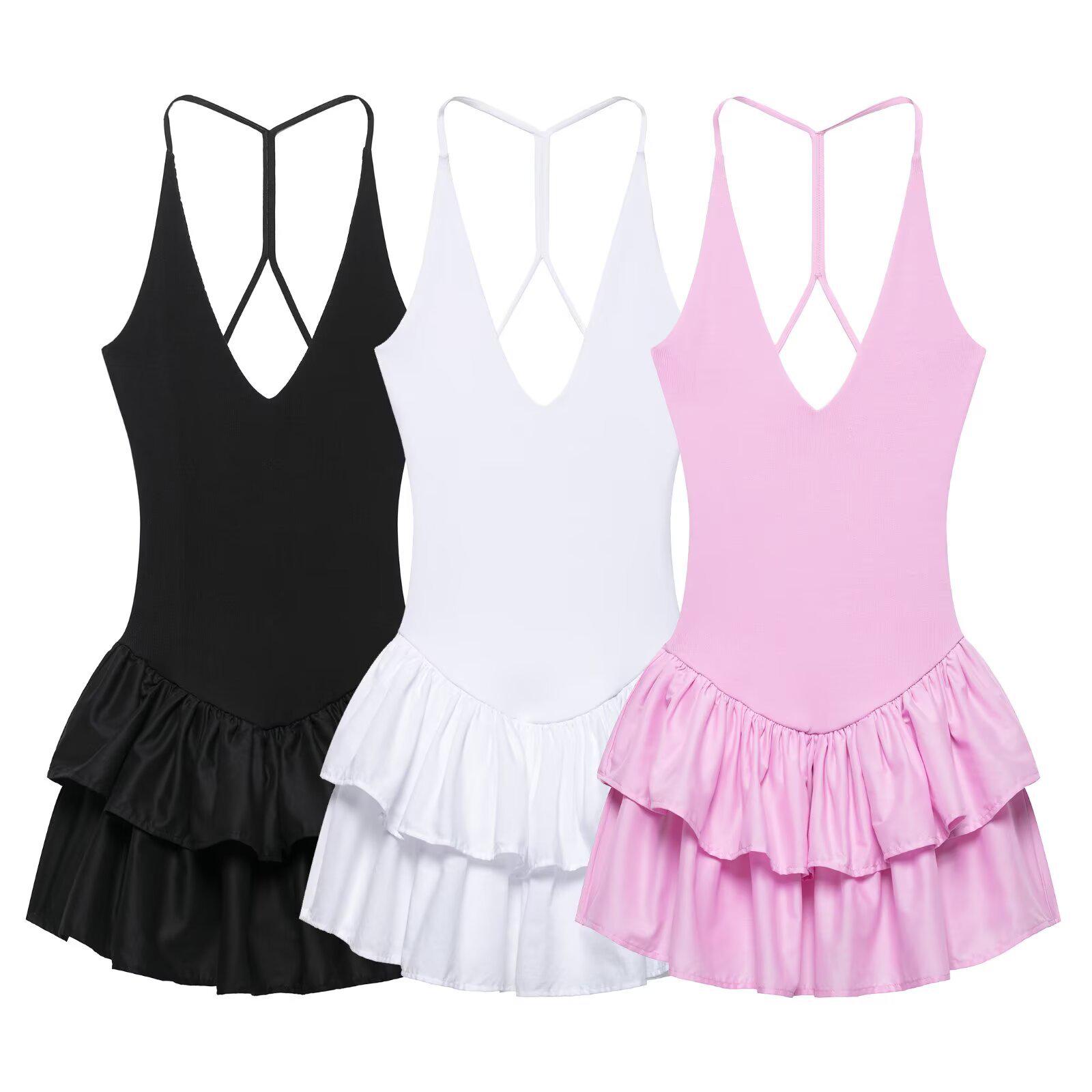 2025 Spring/Summer Slim V-Neck Sleeveless Pleated Halter Dress for Women Small рожевий
2025 Spring/Summer Slim V-Neck Sleeveless Pleated Halter Dress for Women Small рожевий