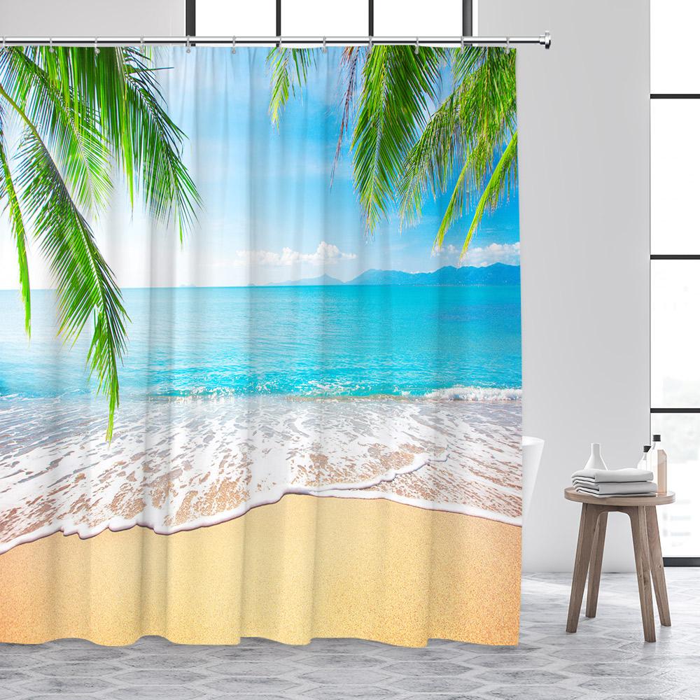 Пляжная шторка для душа Синий океан Морская звезда Раковина Конха Закат Островной пейзаж Занавески для ванной Декор Полиэстеровая ткань с крючками 180x180cm-70x70in
Пляжная шторка для душа Синий океан Морская звезда Раковина Конха Закат Островной пейзаж Занавески для ванной Декор Полиэстеровая ткань с крючками 180x180cm-70x70in