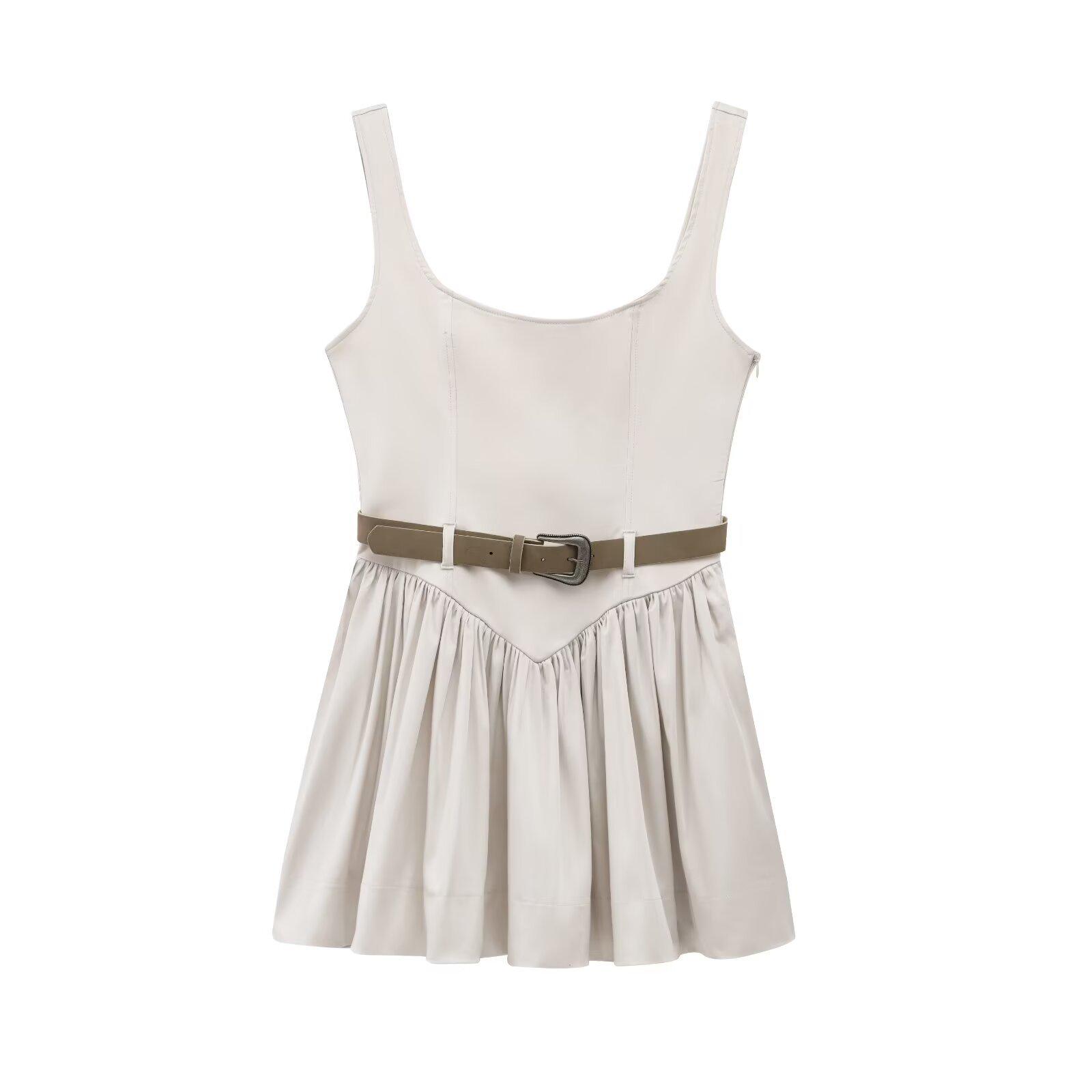 2025 Spring Slim Fit Sleeveless Belted Petite Dress - European & American Style S
2025 Spring Slim Fit Sleeveless Belted Petite Dress - European & American Style S