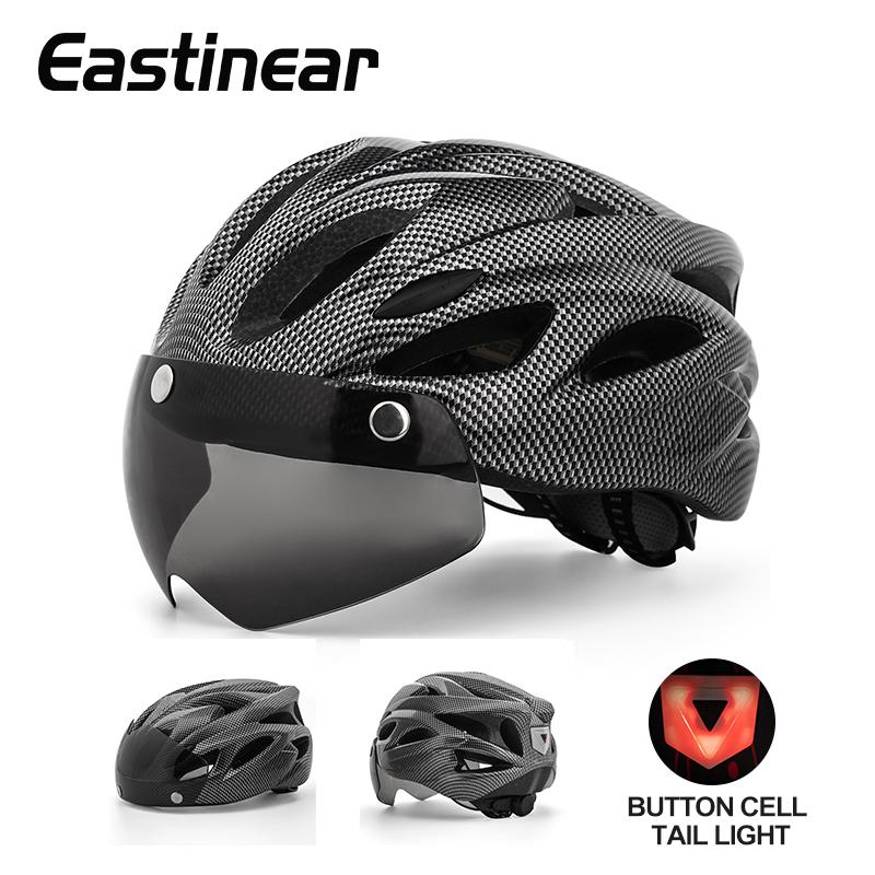 Eastinear Bicycle Helmet Adult Men and Women Outdoor Highway Mountain Biking Helmet With Magnetic Goggles and Shiny Tail Lights L(58-62CM) вуглецевого волокна, чорного кольору
Eastinear Bicycle Helmet Adult Men and Women Outdoor Highway Mountain Biking Helmet With Magnetic Goggles and Shiny Tail Lights L(58-62CM) вуглецевого волокна, чорного кольору