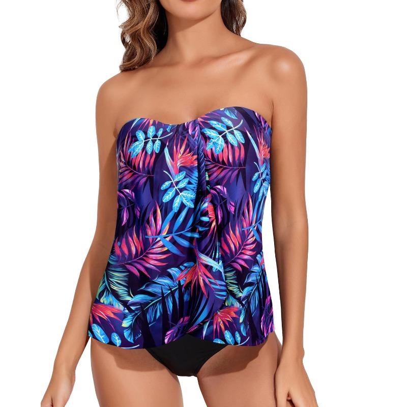 Can wear two women s bikini split suit briefs plus size swimsuit print 2XL
Can wear two women s bikini split suit briefs plus size swimsuit print 2XL