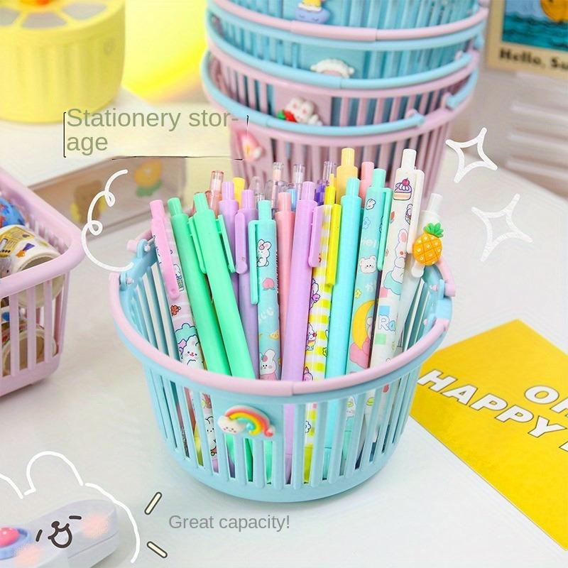 1PC Desktop Storage Basket, Cute Multifunctional Pen Holder & Cosmetic Organizer, Handheld Catchall Tray for Students, Tabletop 1pc
1PC Desktop Storage Basket, Cute Multifunctional Pen Holder & Cosmetic Organizer, Handheld Catchall Tray for Students, Tabletop 1pc