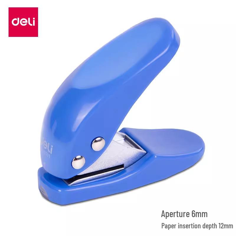 Deli 0111 Single Hole Punch with Binder Rings for Loose-Leaf Notebooks and Document Cards
Deli 0111 Single Hole Punch with Binder Rings for Loose-Leaf Notebooks and Document Cards