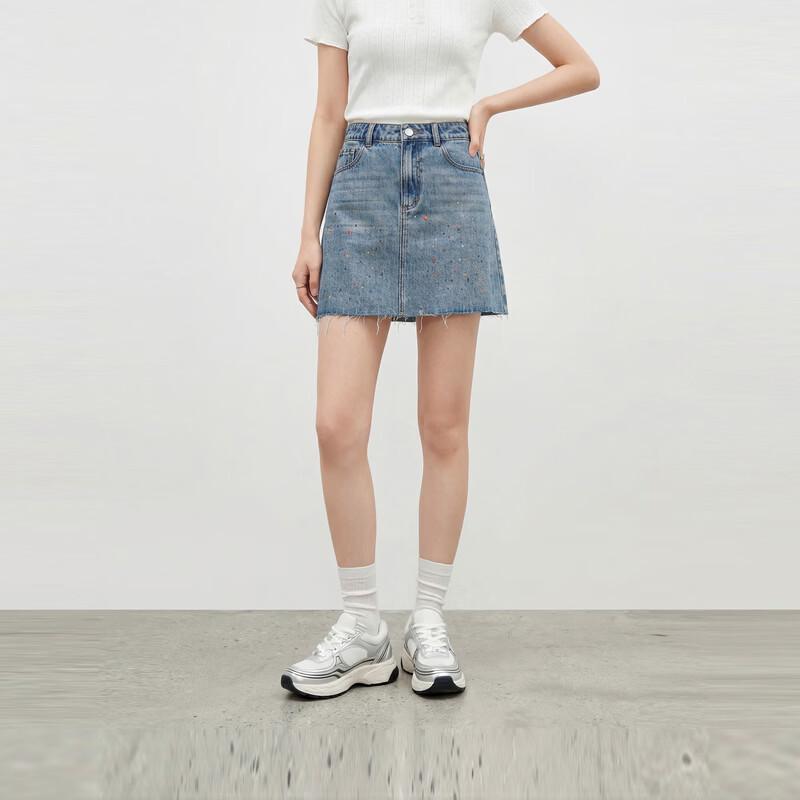 Ink Splatter Print High-Waist A-Line Denim Skirt S
Ink Splatter Print High-Waist A-Line Denim Skirt S