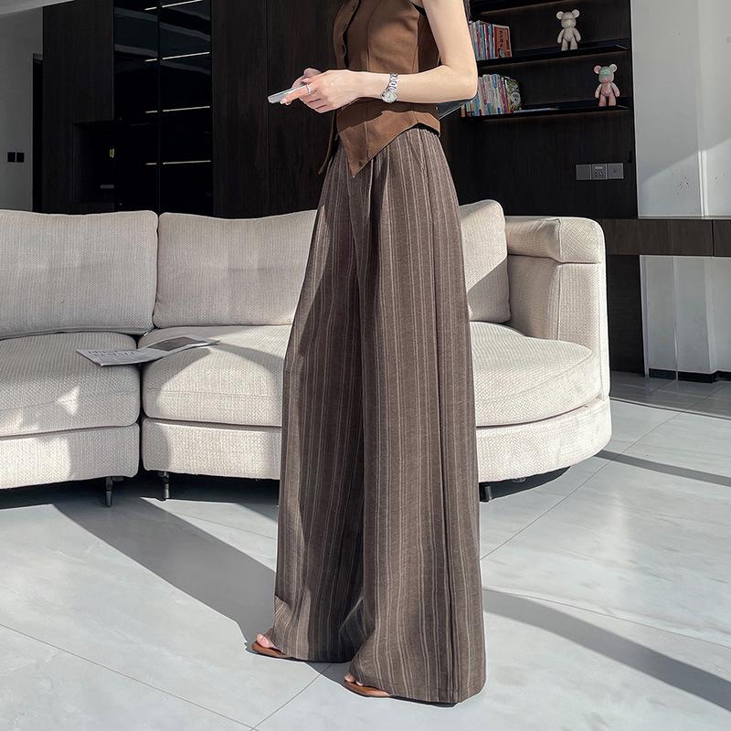 Women s High-Waist Gray Striped Wide-Leg Pants - Retro Lazy Style, Slimming, Casual Commute Wear L
Women s High-Waist Gray Striped Wide-Leg Pants - Retro Lazy Style, Slimming, Casual Commute Wear L