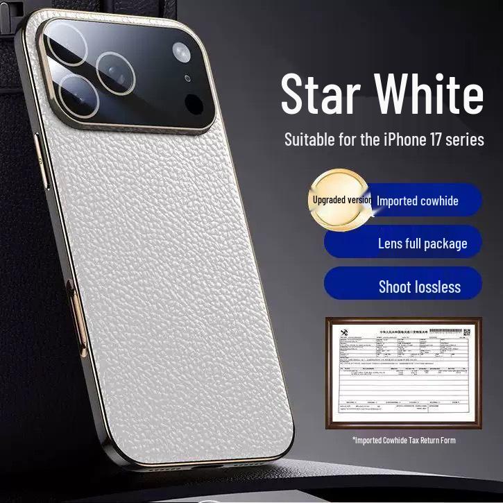 Apple 17 Pro Max Genuine Leather Lychee Pattern Case, Full Coverage, Anti-Drop Luxury Design. 17 Pro белый
Apple 17 Pro Max Genuine Leather Lychee Pattern Case, Full Coverage, Anti-Drop Luxury Design. 17 Pro белый