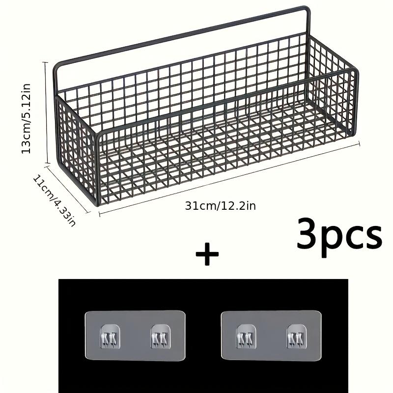 Wall-Mounted Stainless Storage Basket with 2 Hooks - No Drill Adhesive/Bolt- Installation, Bathroom Shelf Suitable for Shower, Bathtub Black
Wall-Mounted Stainless Storage Basket with 2 Hooks - No Drill Adhesive/Bolt- Installation, Bathroom Shelf Suitable for Shower, Bathtub Black