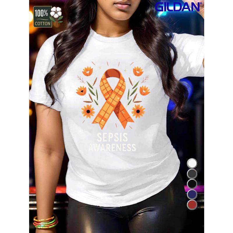 European sizes Women S Sepsis Awareness T-Shirt - Orange Ribbon & Sunflower Design, Comfort Fit Short Sleeve Round Neck Casual Tee S белый
European sizes Women S Sepsis Awareness T-Shirt - Orange Ribbon & Sunflower Design, Comfort Fit Short Sleeve Round Neck Casual Tee S белый
