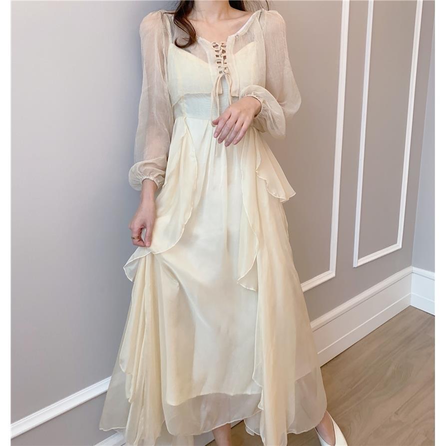 Spring/Summer 2026 Mori-kei Ethereal Mid-Length Waist-Cinched Elegant Long-Sleeved Dress for Women Large
Spring/Summer 2026 Mori-kei Ethereal Mid-Length Waist-Cinched Elegant Long-Sleeved Dress for Women Large