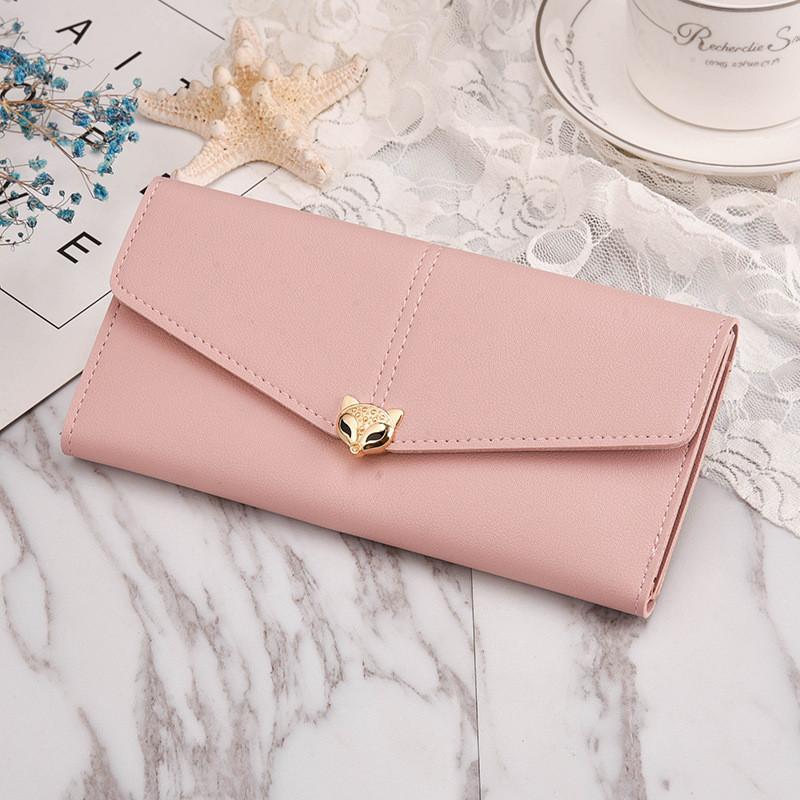 Stylish Women s Fox Embellished Long Lady Wallet Korean Version Women s Fresh And Lovely Leather Clip Multi-card Holder Phone Bag Hip Pink
Stylish Women s Fox Embellished Long Lady Wallet Korean Version Women s Fresh And Lovely Leather Clip Multi-card Holder Phone Bag Hip Pink